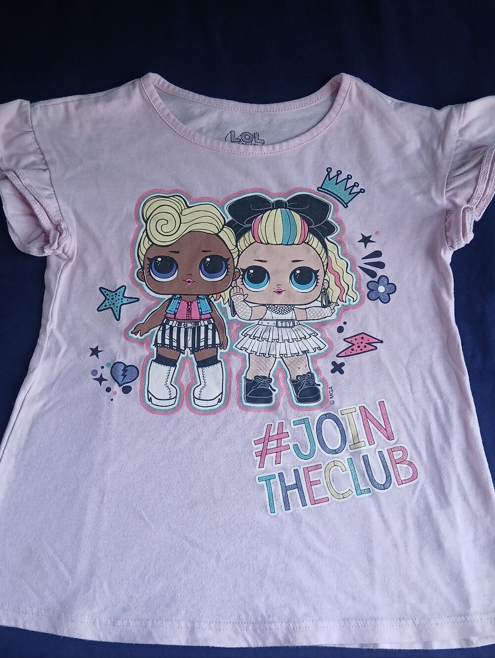 L.O.L. Surprise! Light Pink Graphic Tee with Dolls 6X